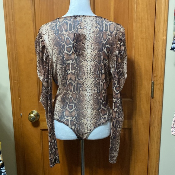 NWT Snake Your Time Surplice Body Suit - Picture 2 of 5